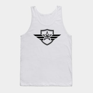 Military Army Monogram Initial Letter M Tank Top